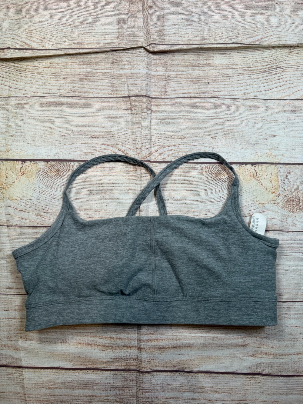 Fabletics Gray Cross-Back Sports Bralette